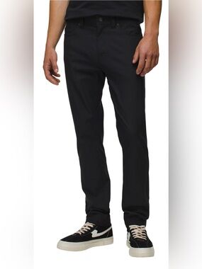 NEW Prana Brion Slim Pant II Mens 40x34 Black Stretch Hiking Tapered Leg Outdoor